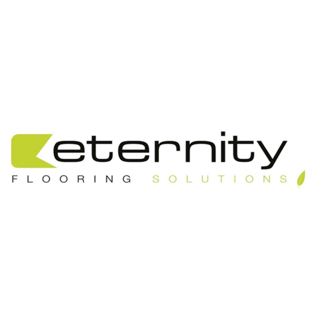 Green and gray Eternity Flooring Solutions logo
