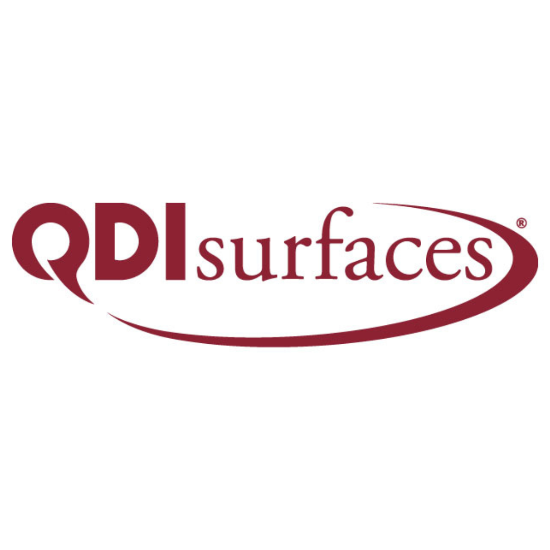 Dark red QDI Surfaces Logo