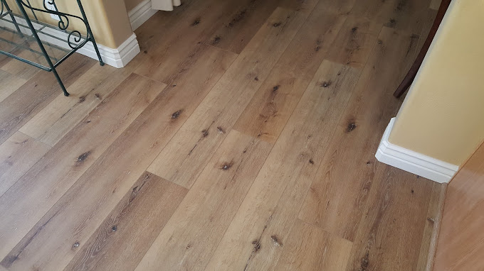 Wood floor kitchen walkway