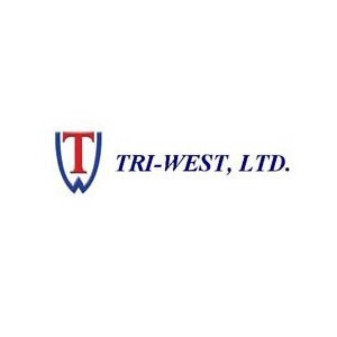 Blue and Red Tri West Flooring Logo