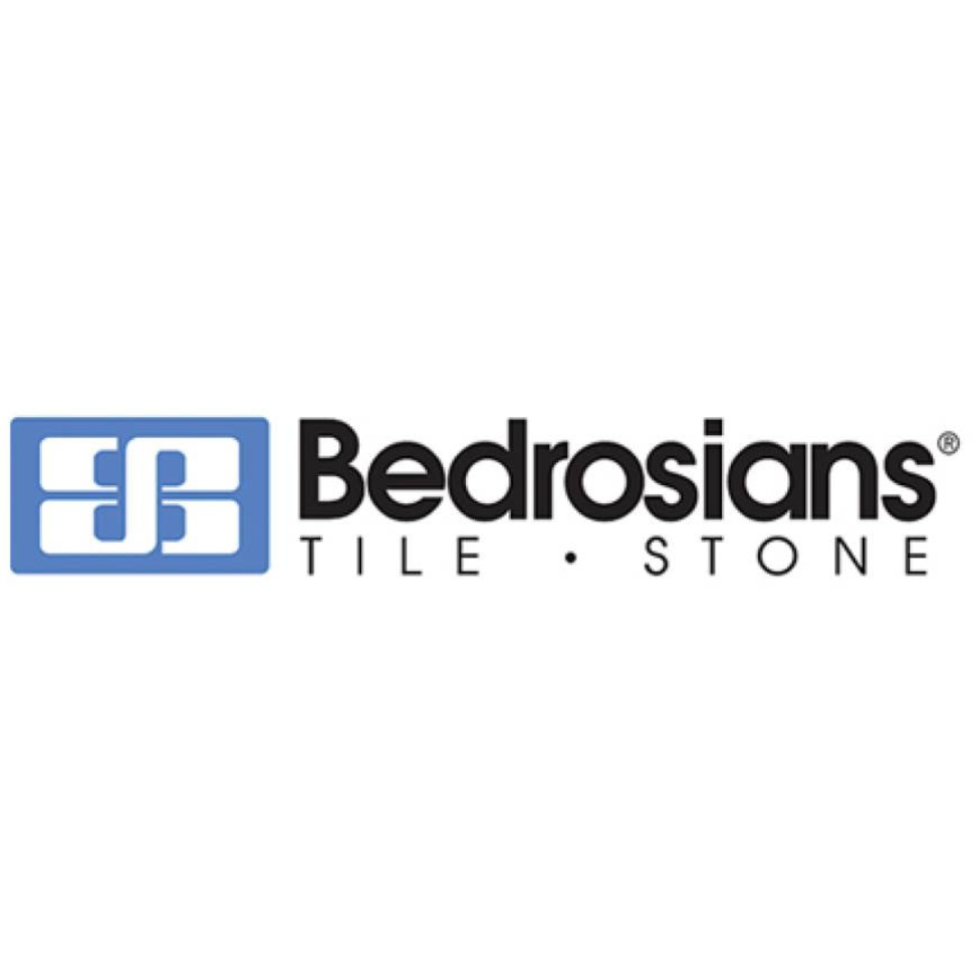 Blue and black Bedrosian Tile and Stone logo